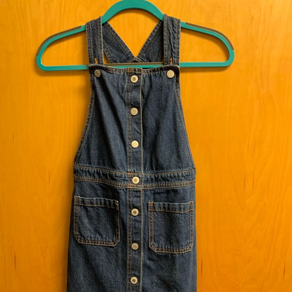 Old Navy Girl's Dark Wash Jean Skirtall, Size L (10)